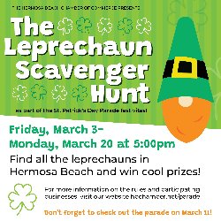 HB Chamber presents The Leprechaun Scavenger Hunt from March 3 to March 20 (ends at 5 PM)